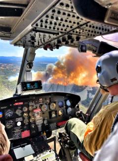 Fire from the cockpit.jpg Fire from the cockpit