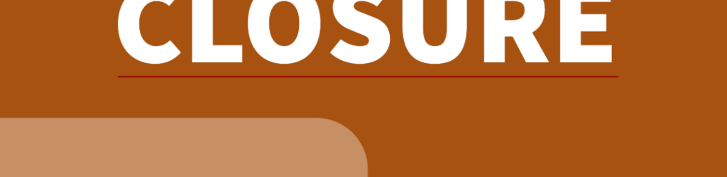 Orange graphic announce office will be closed