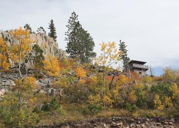 Card - Custer Peak in the fall by Elizabeth Krueger