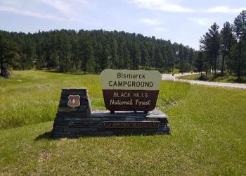 card - bismark campground sign