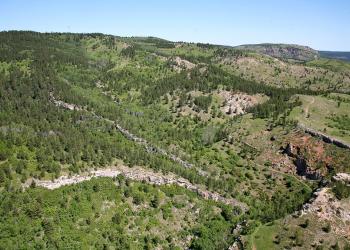 card - northwestern hills aerial