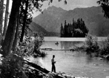 "Fishing, Columbia National Forest, 1937"