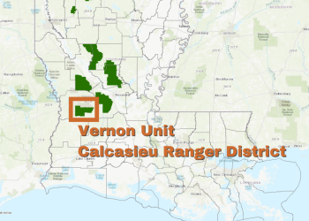 Calcasieu Ranger District Vernon Unit map