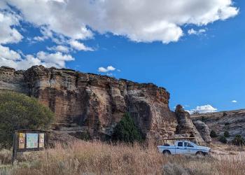 Cliff face at Picture Canyon