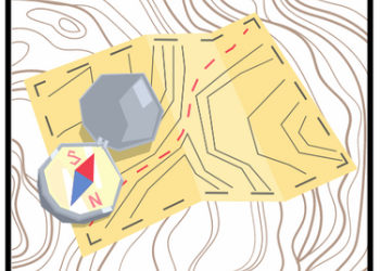 Graphic of a topographical map