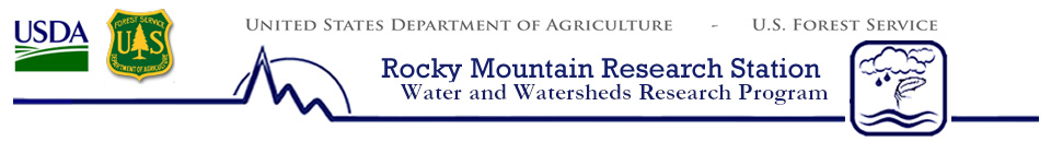 USDA, RMRS, Water and Watersheds logo