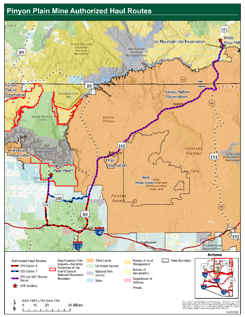 Pinyon Plain Mine transport plan proceeds despite local opposition