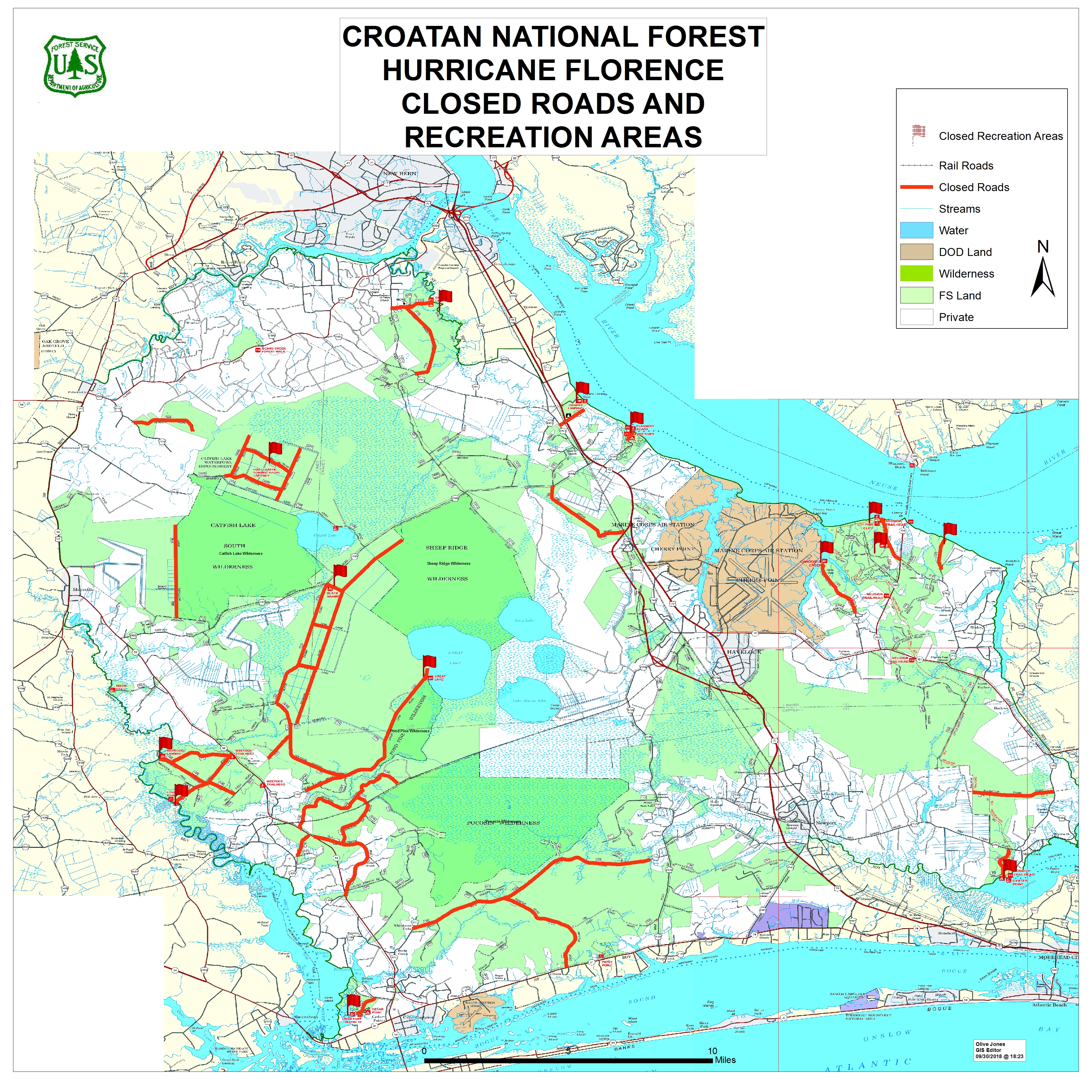Croatan National Forest Map National Forests In North Carolina - News & Events