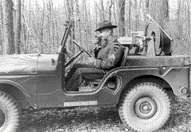 Roy White in a DNR jeep