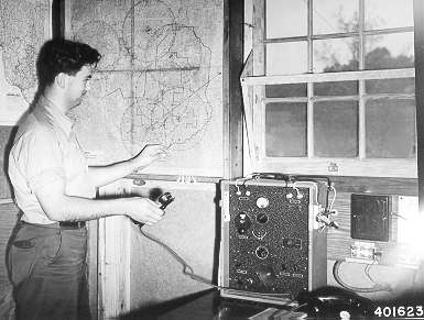 photo of fire dispatcher at work in 1940