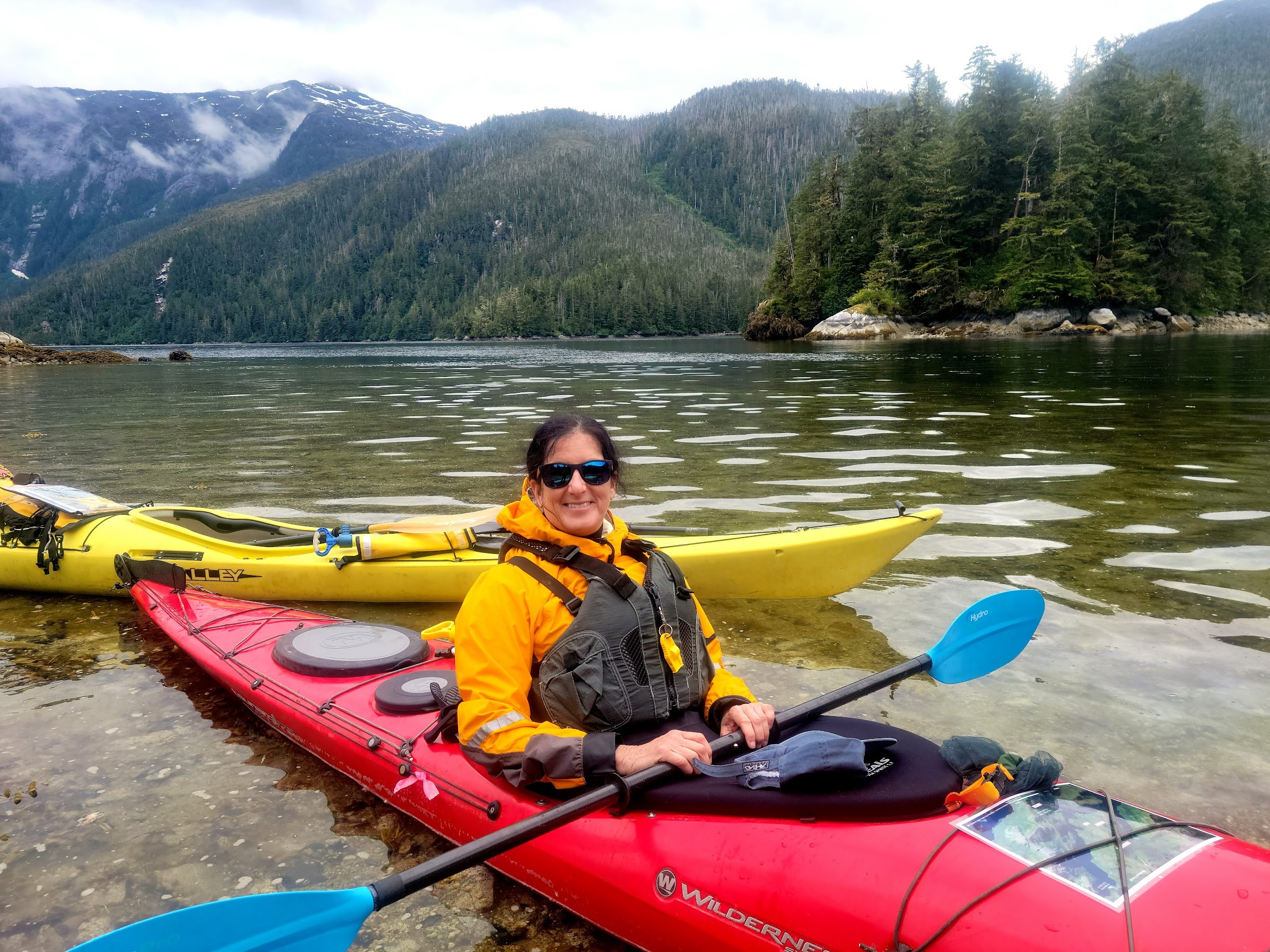 Cynthia Whalen-Nelson kayaking in the Tongass