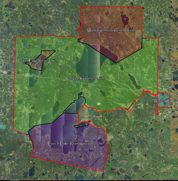 Map of LLBO in northern Minnesota