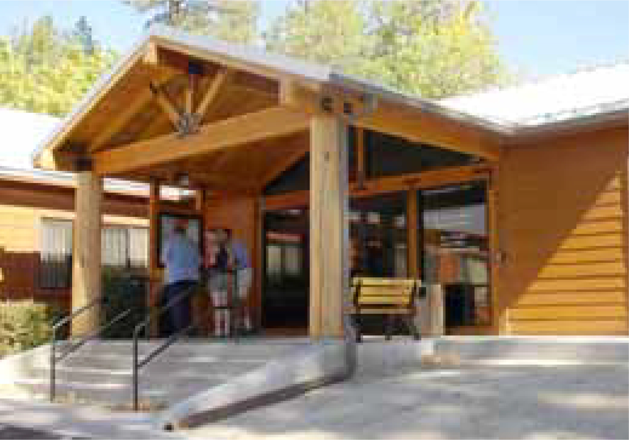 A picture of the front entrance to the San Jacinto Ranger Station