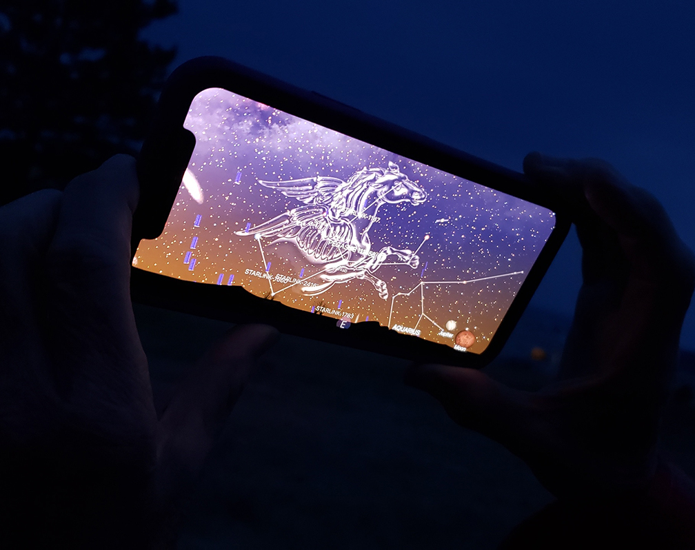 Night Sky in smartphone by Brad Block