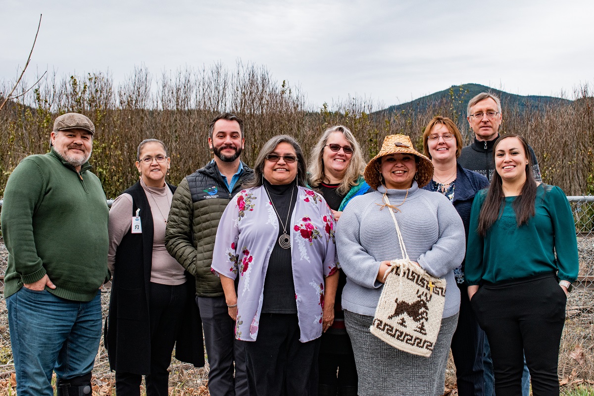 Members of the Nooksack Indian Tribe and the Mt. Baker-Snoqualmie National Forest stand together