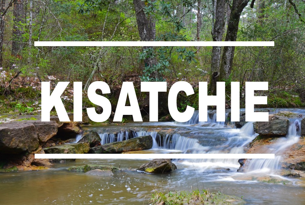 Waterfall with the word Kisatchie