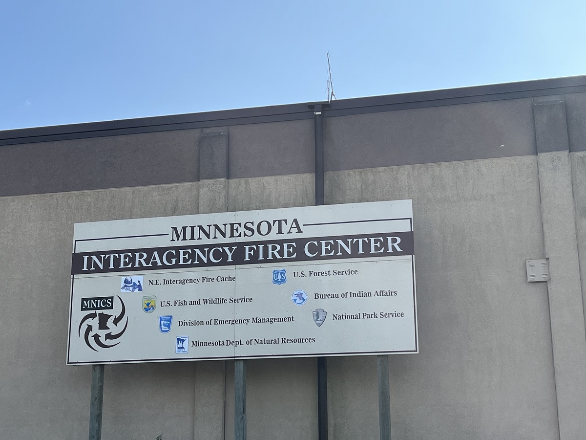 Minnesota Interagency Fire Center MNICS sign
