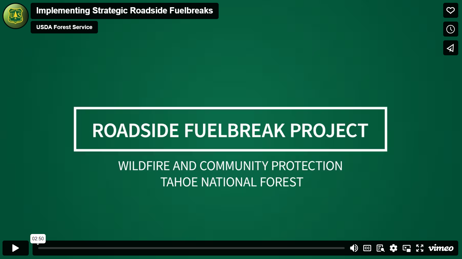 Video player for Forest News Episode 26 on the topic Implementing Strategic Roadside Fuelbreaksy