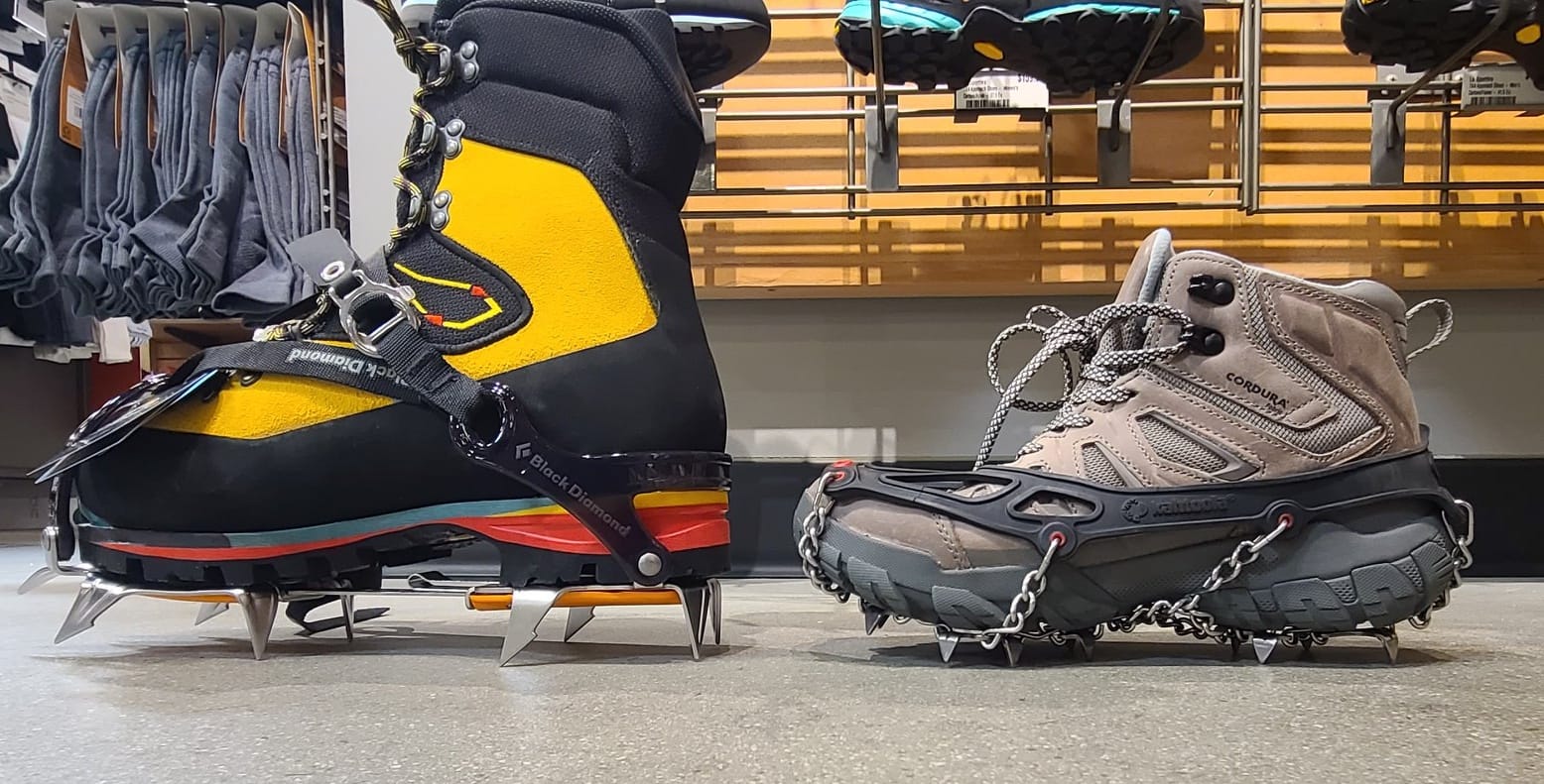 image of crampons and microspikes