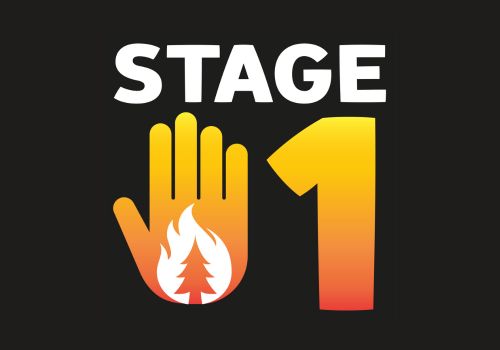 hand signaling to stop along with a flame to represent no fires