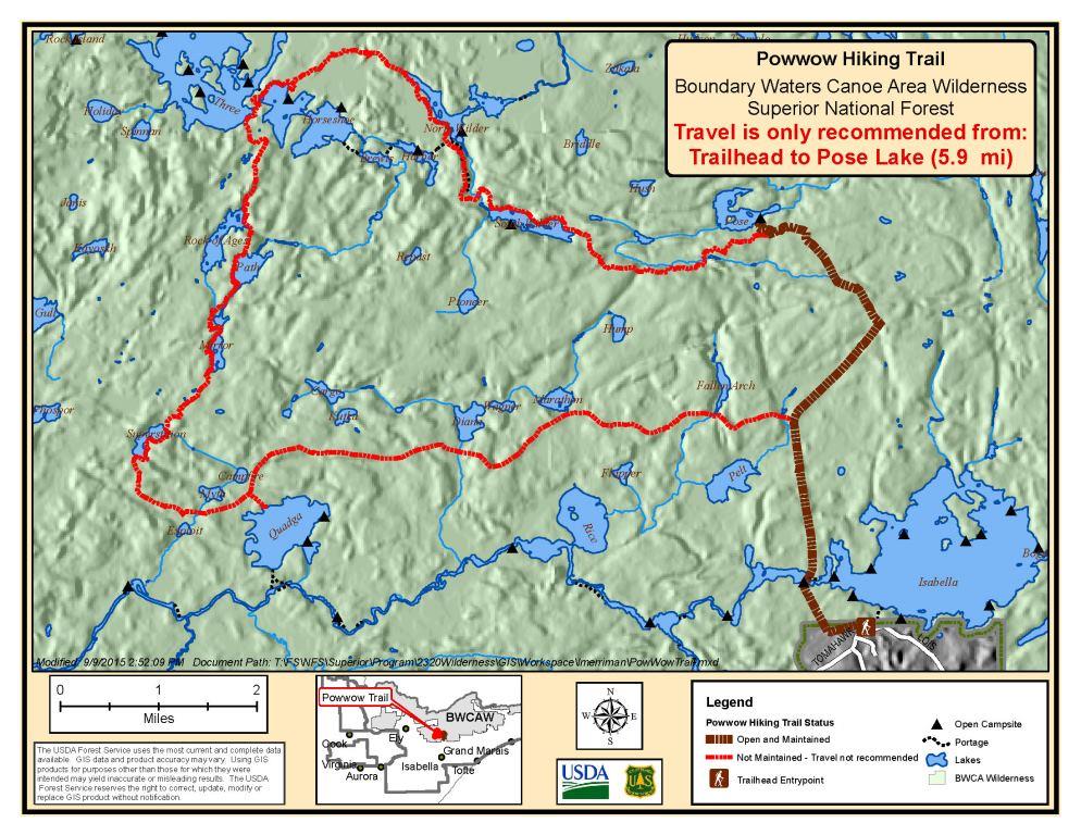 Thumbnail of Powwow trail map, click for download