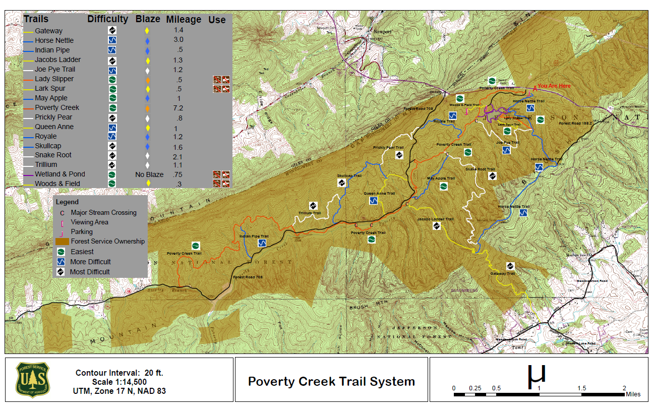 Thumbnail of Poverty Creek Trail System Map