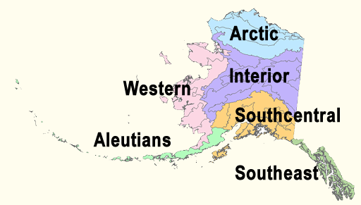Map of state of Alaska