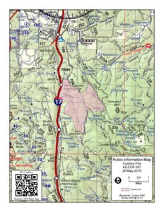 Map of the Cowboy Fire May 26, 2016