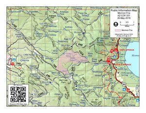 Map of the Mormon Fire May 26, 2016