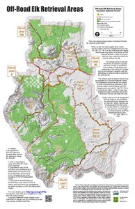 Map of areas where off-road driving for Elk retrieval is permitted