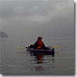 Tyra sea kayaking at Misty Fiords National Monument.
