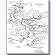 Tyra's illustrated kayak map of Rudyerd Bay.