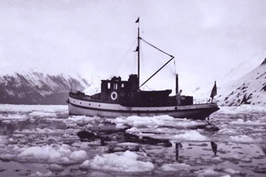 M/V Chugach in icy waters in 1928.