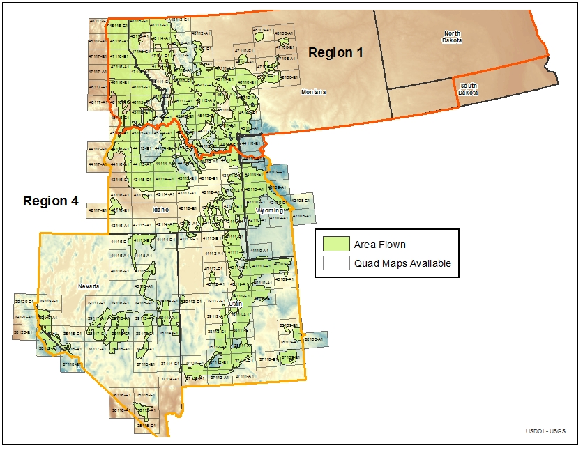 R1 and R4 USGS Quad map