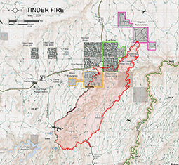 Tinder Fire coverage map, May 1, 2018
