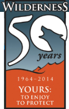 Logo depicting 50 years of Wilderness 1964 to 2014