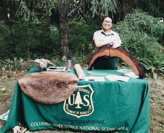 Field Ranger at a campground program table.