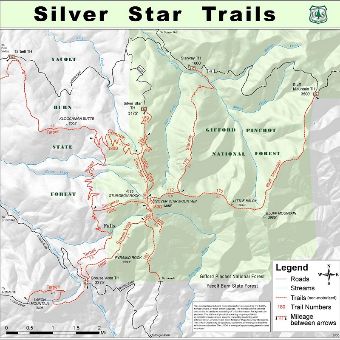 Trails around Silver Star