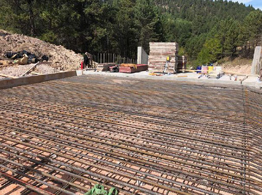 Rebar mat for the bridge foundation