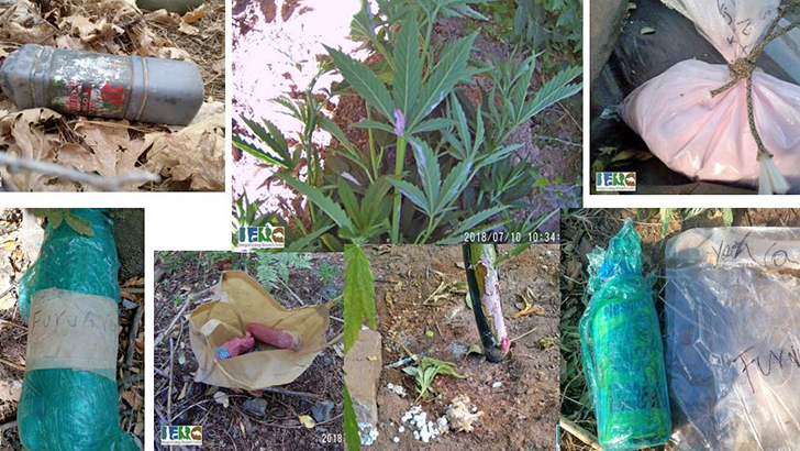 Pictures of a deadly and banned chemical called carbofuran found at various illegal marijuana sites.
