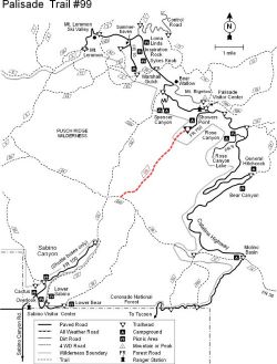 Palisade Trail 99 map