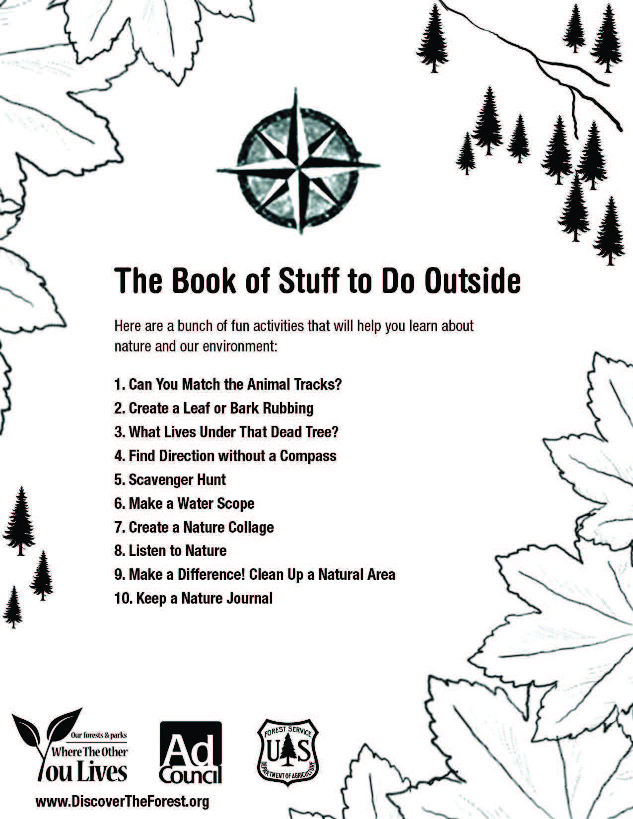 Cover of the Book of Stuff to do Outside - Discover the Forest