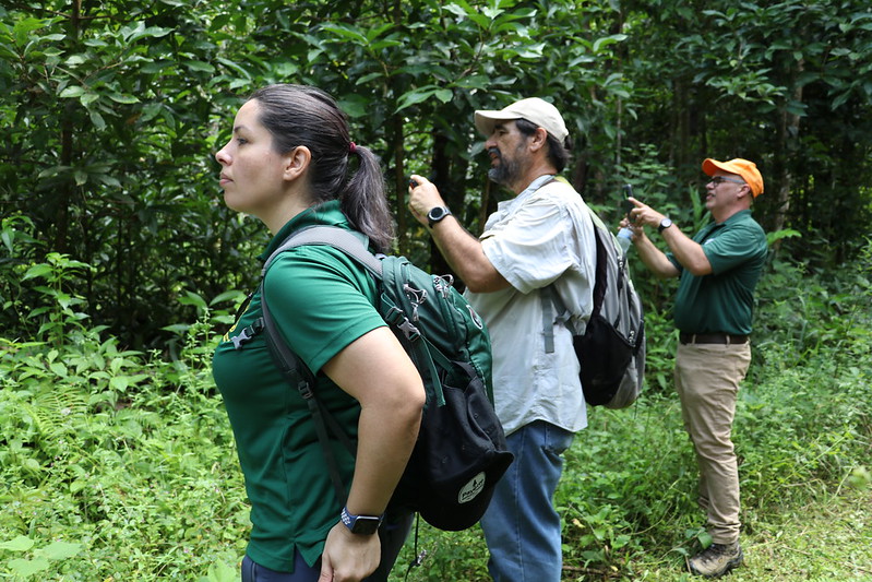 Forest Stewardship team in Lares, Puerto Rico, meeting with landowners