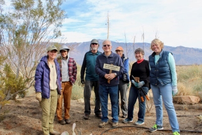 Inyo Mono County Master Gardener Volunteers with the Sierra National Forest stand in a group