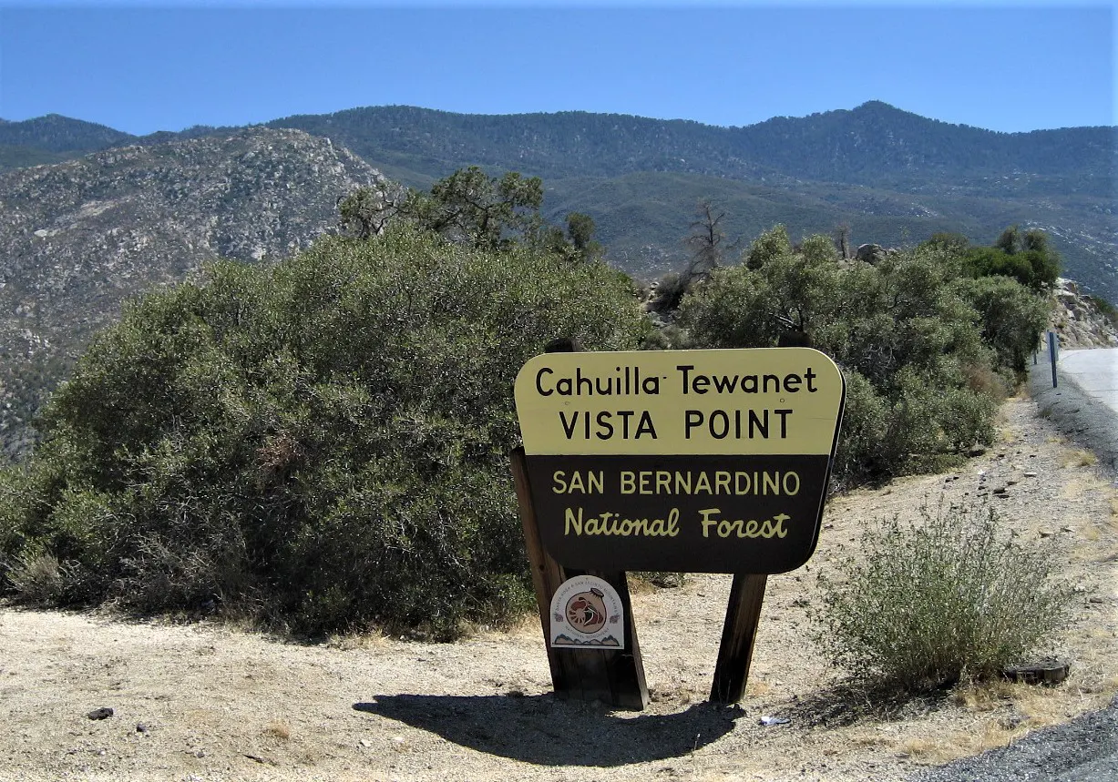 Cahuilla Tewanet Scenic Overlook entrance sign