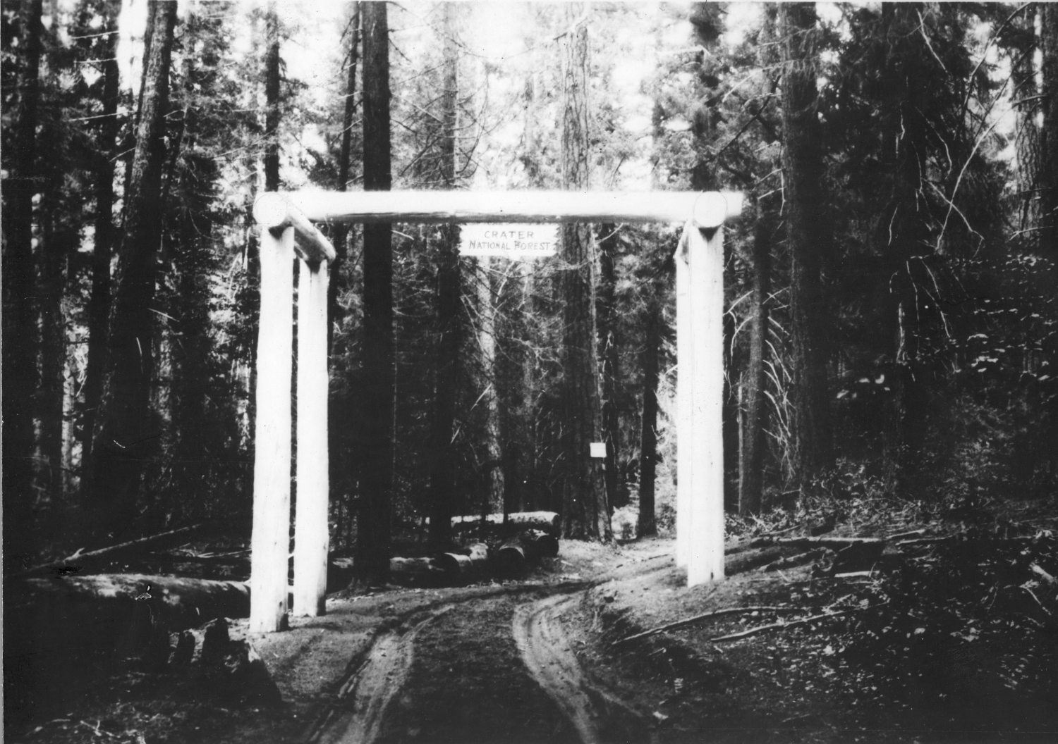 Crater Lake National Forest Boundary Sign, circa 1937