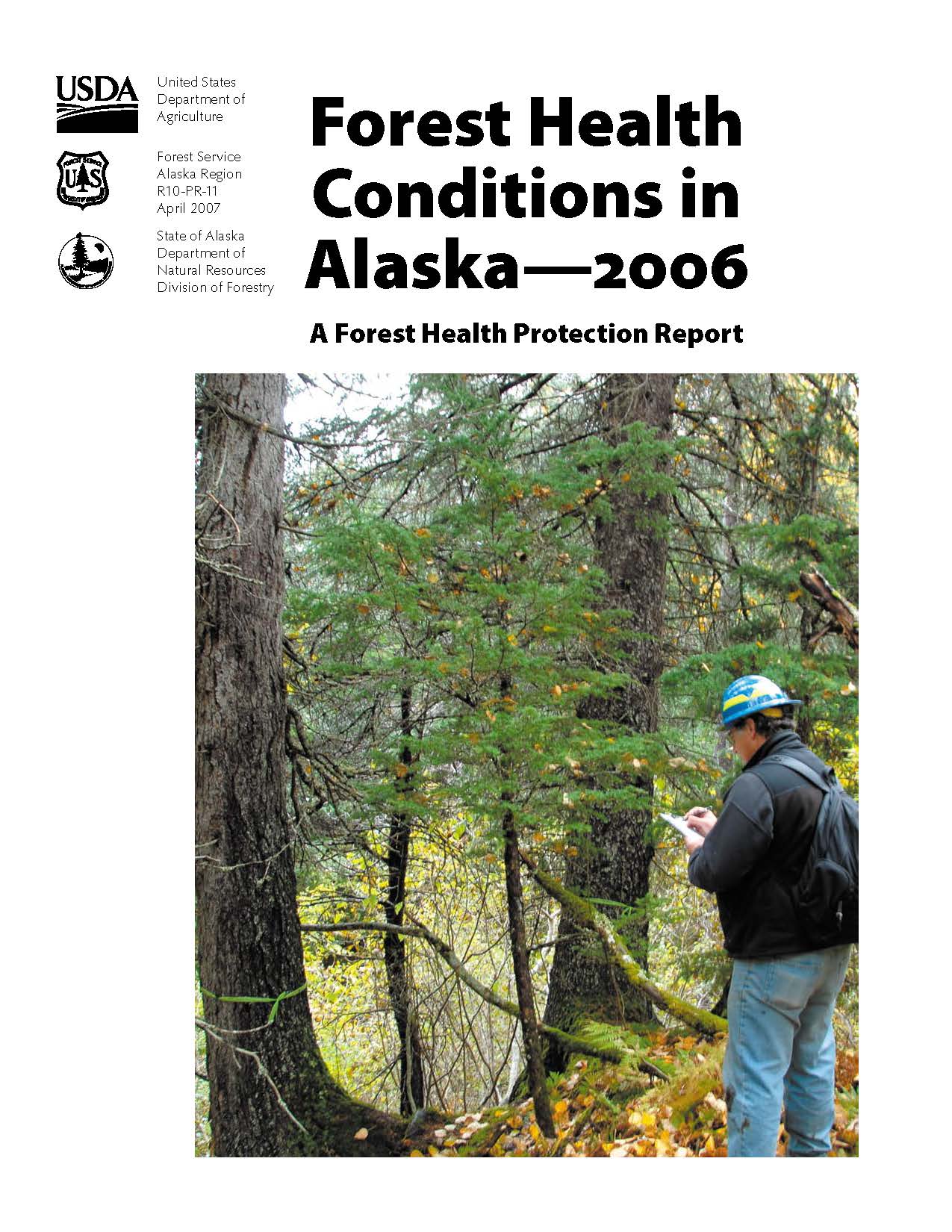 Cover of the 2006 Forest Health Conditions in Alaska report.