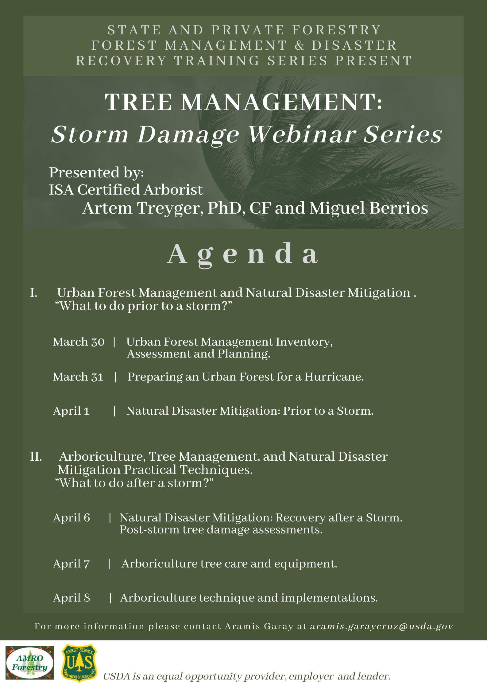 Information about the Storm Damage Webinar Series