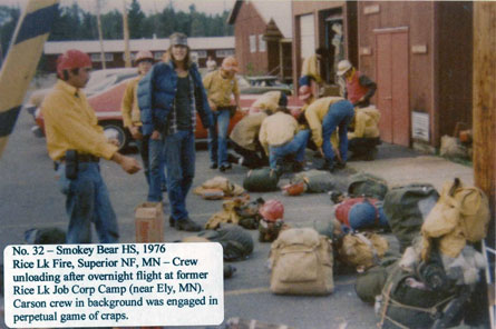 1976 SBHS crew waiting with their equipment