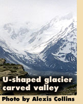 U-shaped glacier carved valley